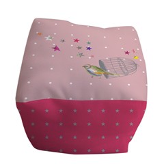 Cube tissu doux rose