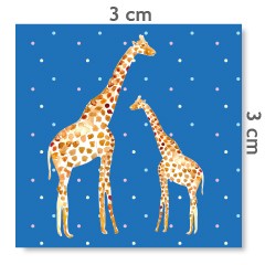 Motif à coudre girafes bleu