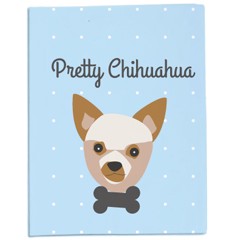 Protège-passeport pretty chihuahua bleu