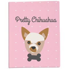 Protège-passeport pretty chihuahua rose