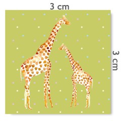 Motif à coudre girafes anis