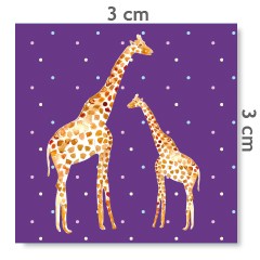 Motif à coudre girafes violet